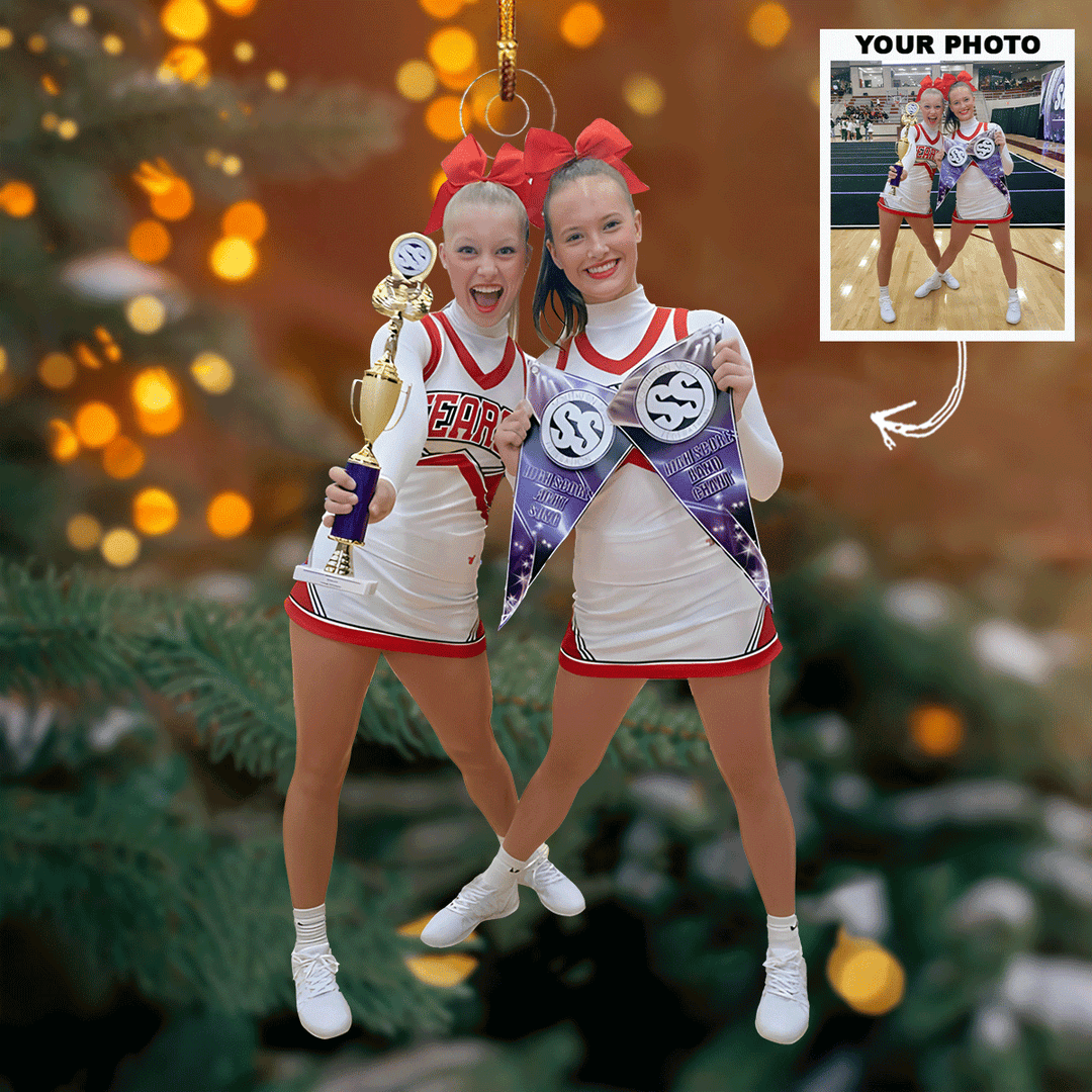 Besties Forever - Personalized Photo Mica Ornament - Christmas Gift For Bestie, Friends