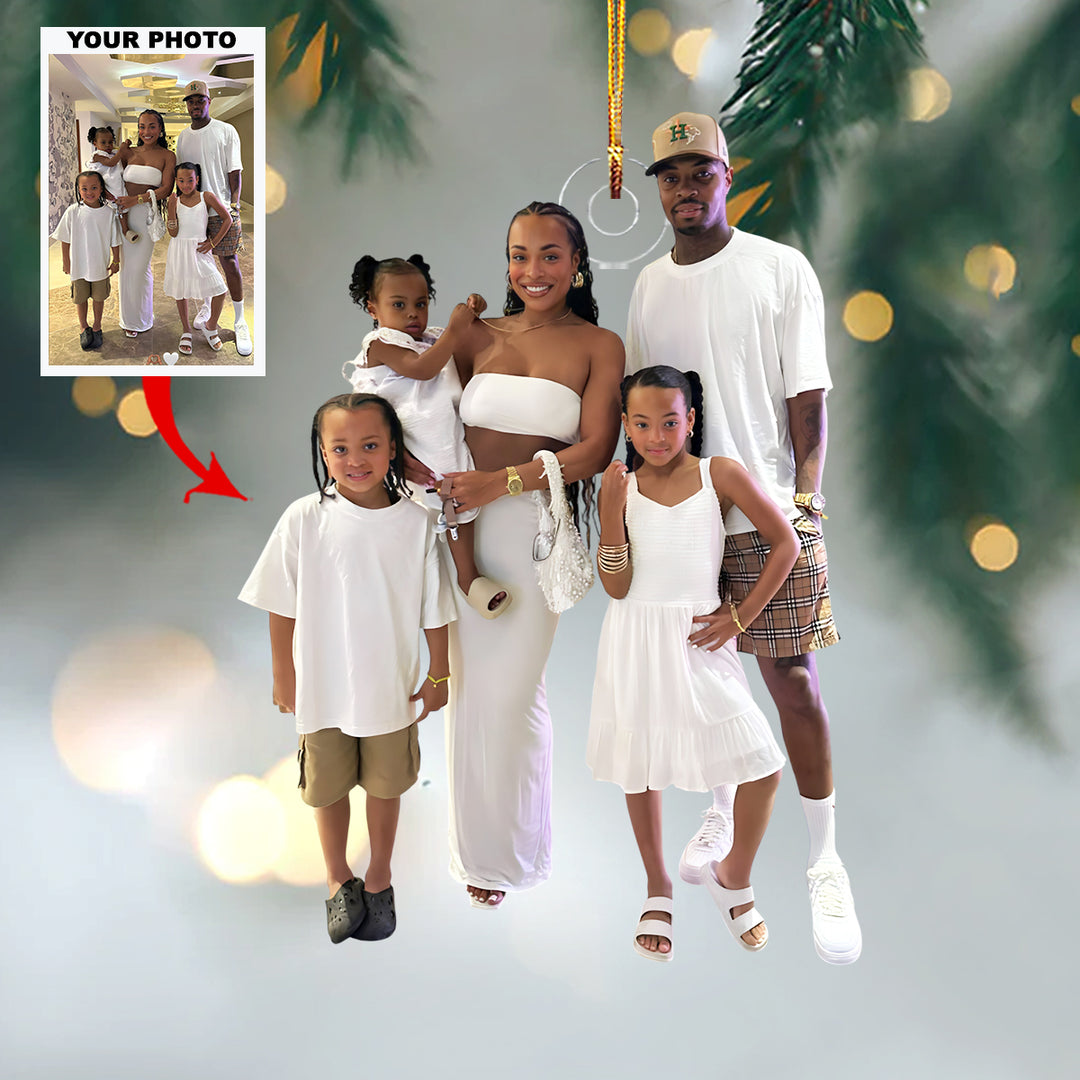 Forever Together - Personalized Photo Mica Ornament - Customized Your Photo Ornament - Christmas Gift For Family Members