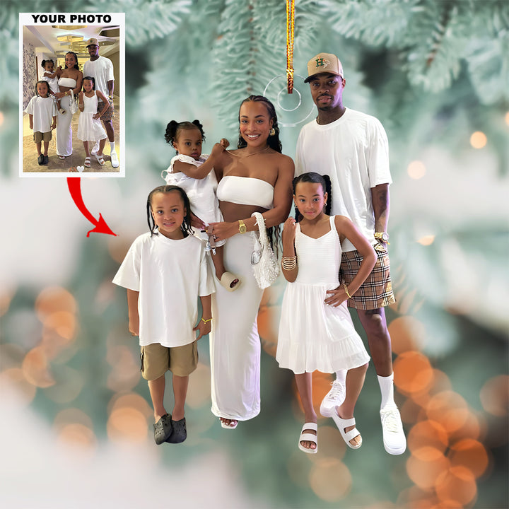 Forever Together - Personalized Photo Mica Ornament - Customized Your Photo Ornament - Christmas Gift For Family Members