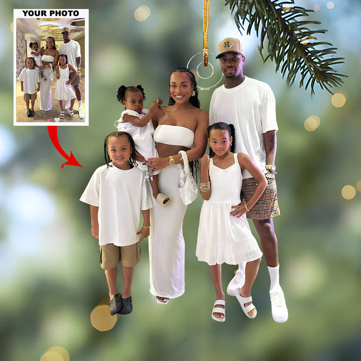 Forever Together - Personalized Photo Mica Ornament - Customized Your Photo Ornament - Christmas Gift For Family Members