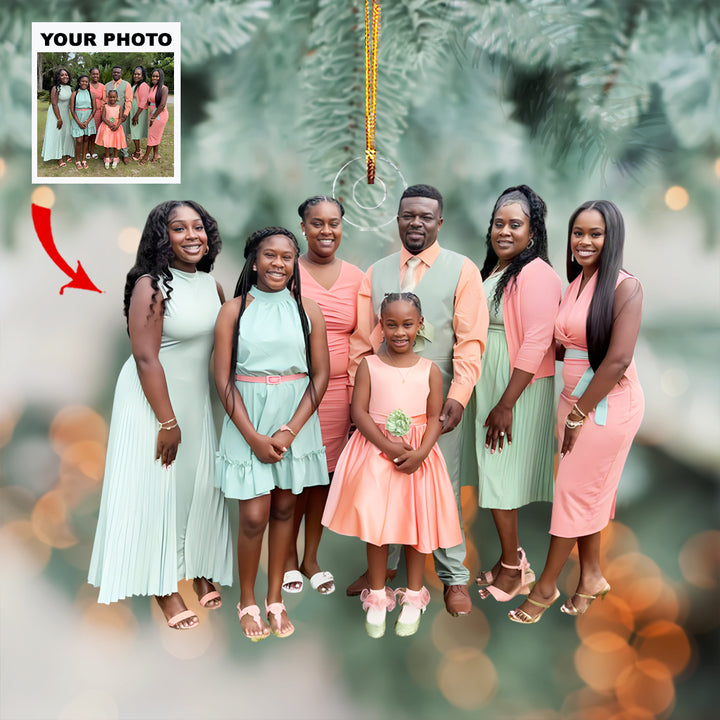 Family Roots - Personalized Photo Mica Ornament - Customized Your Photo Ornament - Christmas Gift For Family Members