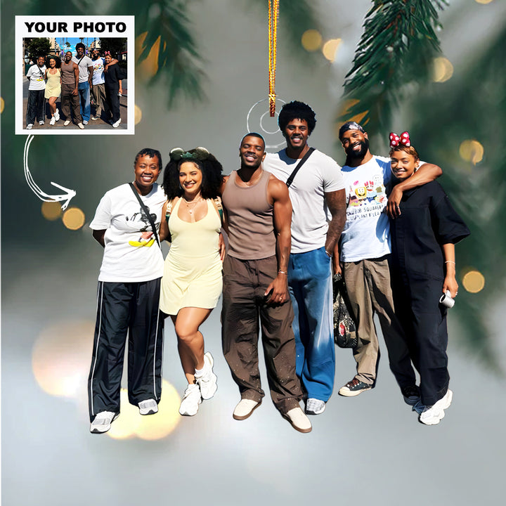 Together Always - Personalized Photo Mica Ornament - Customized Your Photo Ornament - Christmas Gift For Family Members