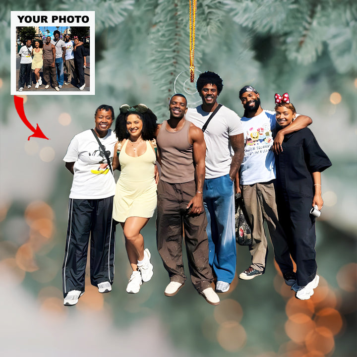 Together Always - Personalized Photo Mica Ornament - Customized Your Photo Ornament - Christmas Gift For Family Members