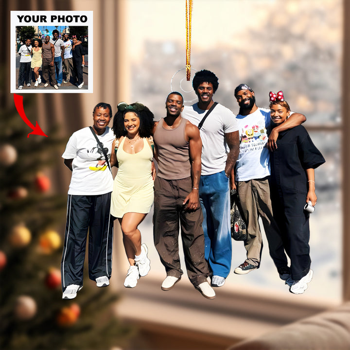 Together Always - Personalized Photo Mica Ornament - Customized Your Photo Ornament - Christmas Gift For Family Members