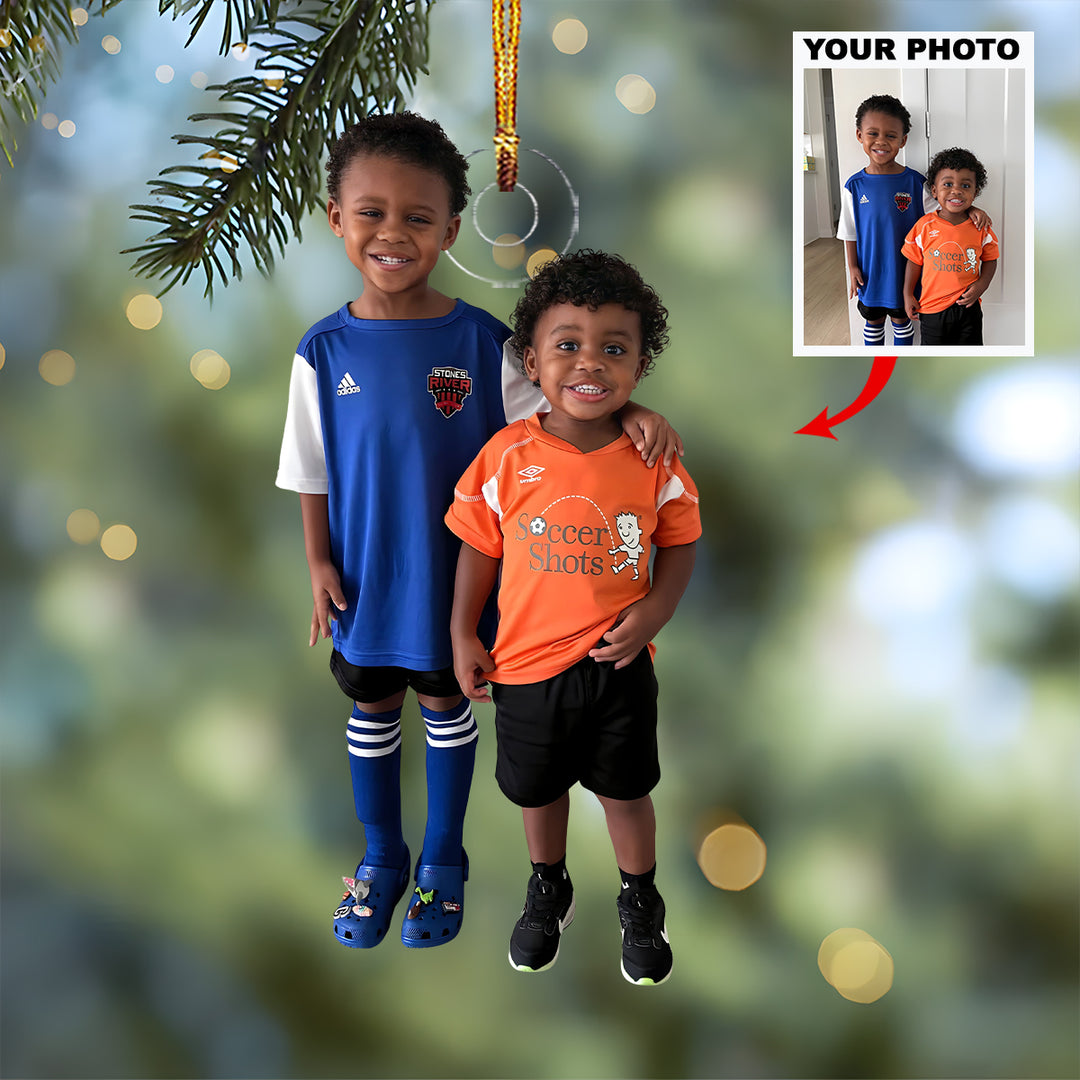 Brother's Pride - Personalized Photo Mica Ornament - Christmas Gift For Family Members