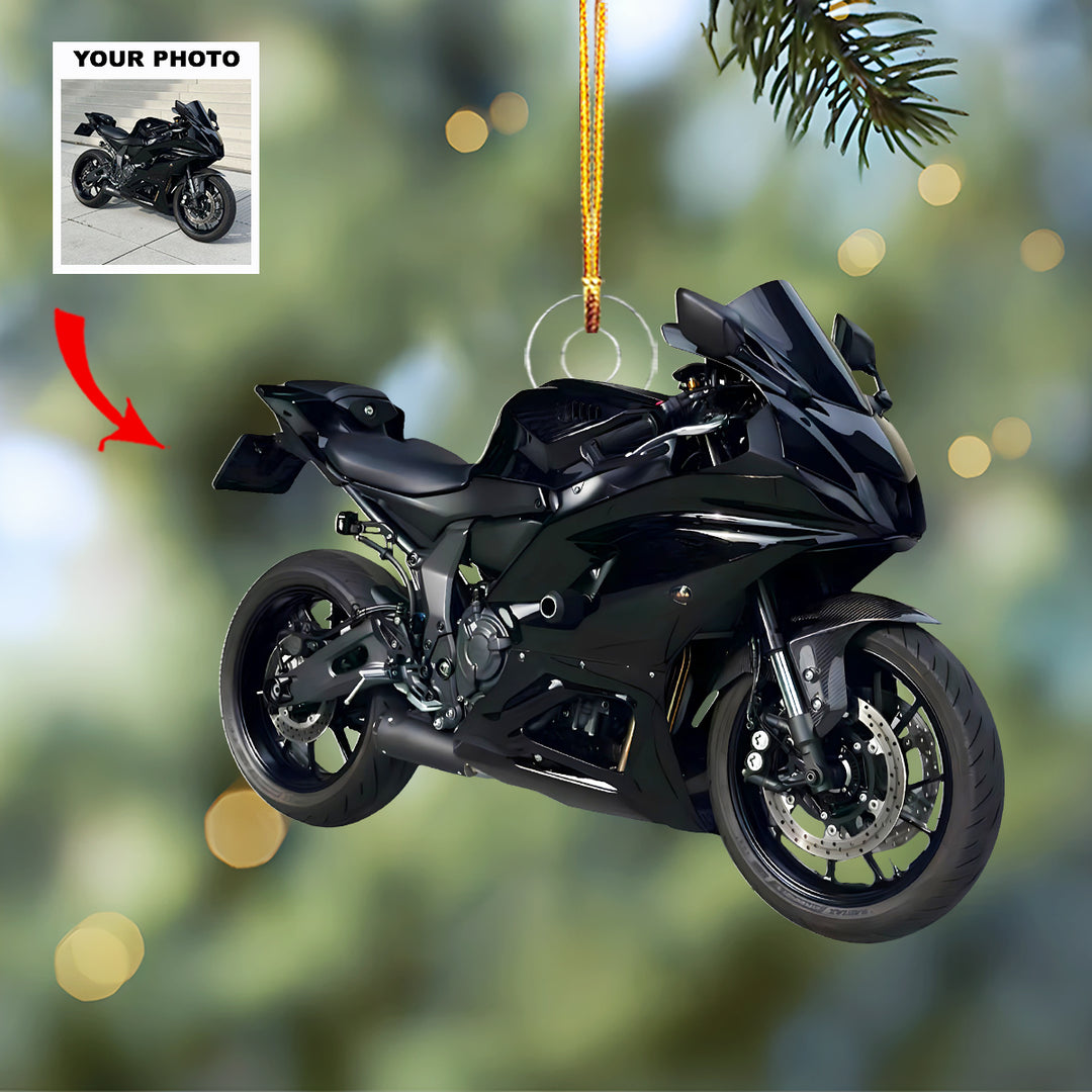 Road King - Personalized Photo Mica Ornament - Christmas Gift For Bike Players, Bike Lovers