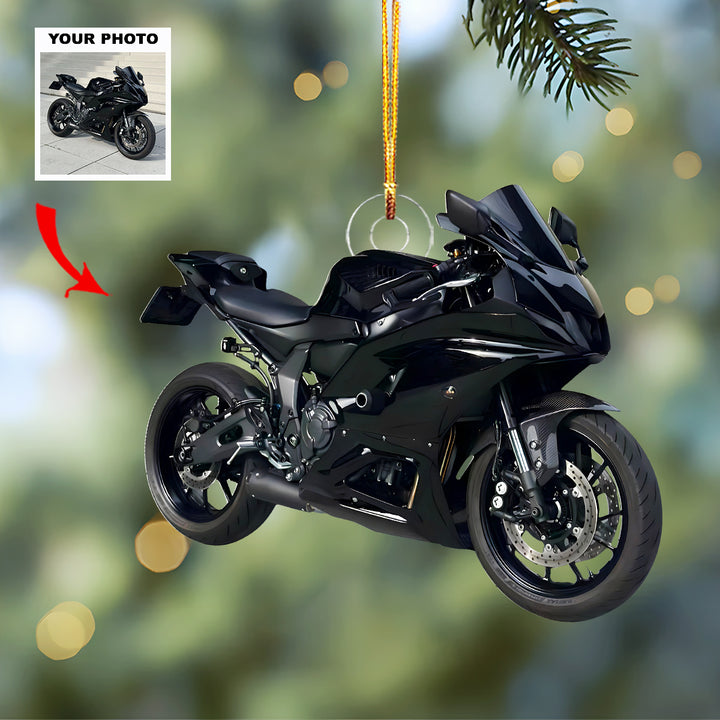 Road King - Personalized Photo Mica Ornament - Christmas Gift For Bike Players, Bike Lovers
