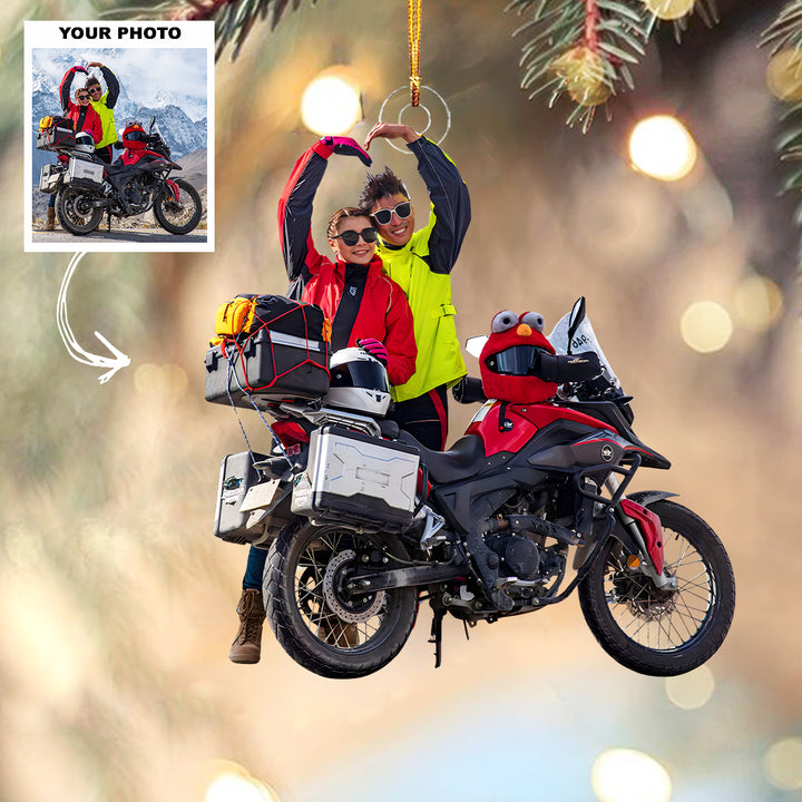 Free Rider - Personalized Photo Mica Ornament - Christmas Gift For Bike Players, Bike Lovers