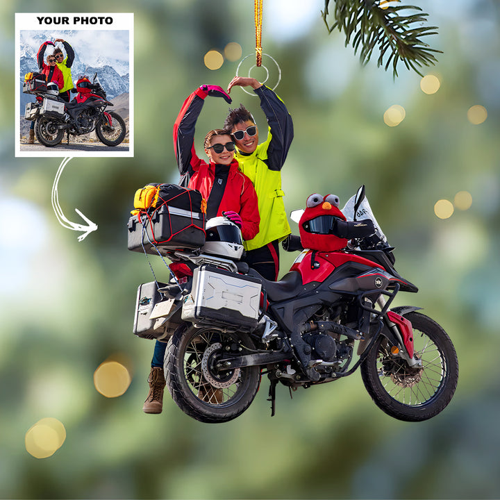 Free Rider - Personalized Photo Mica Ornament - Christmas Gift For Bike Players, Bike Lovers