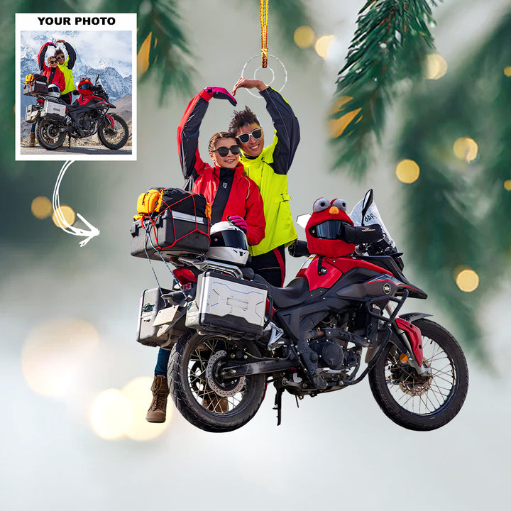 Free Rider - Personalized Photo Mica Ornament - Christmas Gift For Bike Players, Bike Lovers