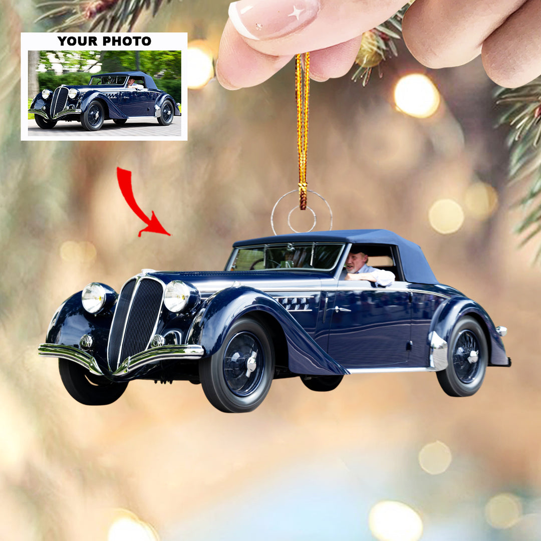 Drift Spirit - Personalized Photo Mica Ornament - Customized Your Photo Ornament - Christmas Gift For Car Lovers