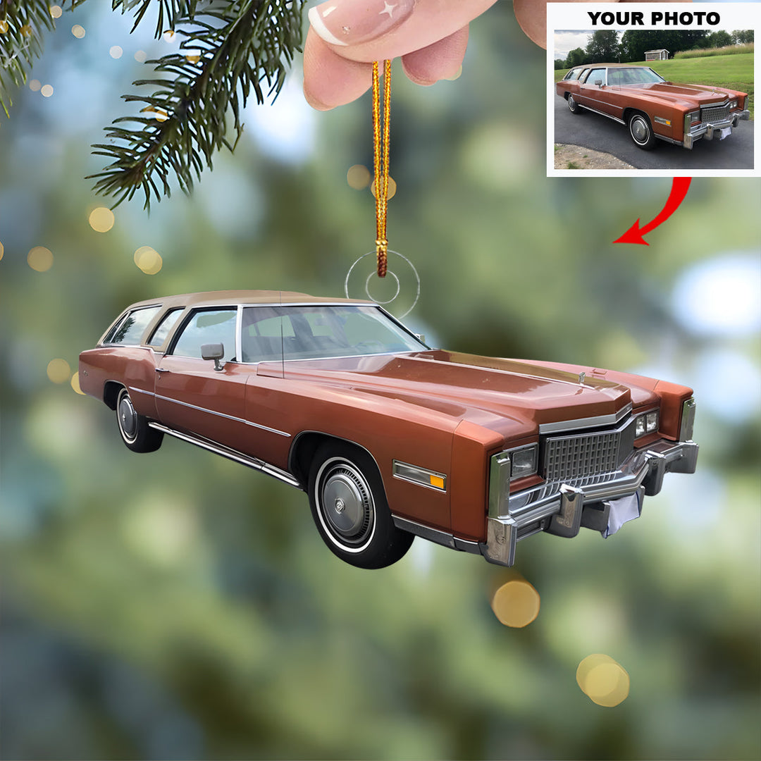 Luxury Drive - Personalized Photo Mica Ornament - Christmas Gift For Car Lovers, Family Members