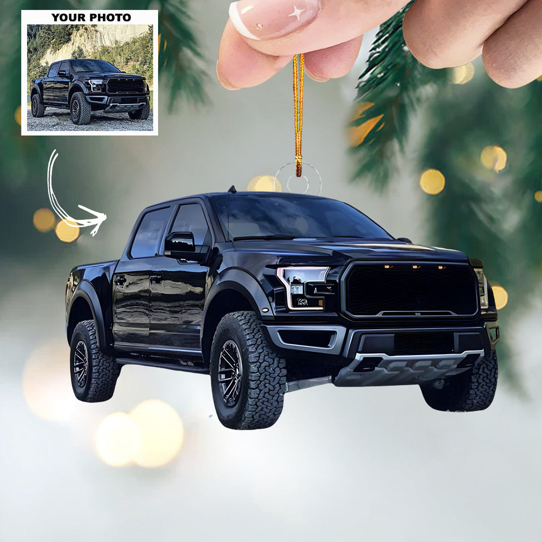 Road Rebel - Personalized Photo Mica Ornament - Customized Your Photo Ornament - Christmas Gift For Car Lovers