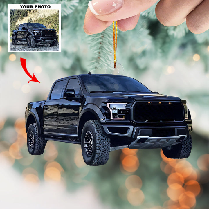 Road Rebel - Personalized Photo Mica Ornament - Customized Your Photo Ornament - Christmas Gift For Car Lovers