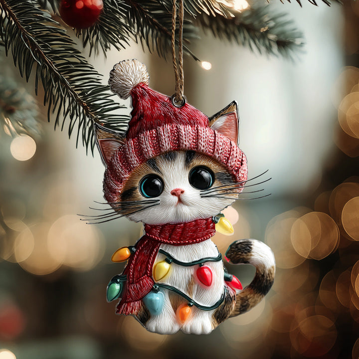 Twinkle Kitty Mica Ornament NCU0DH030