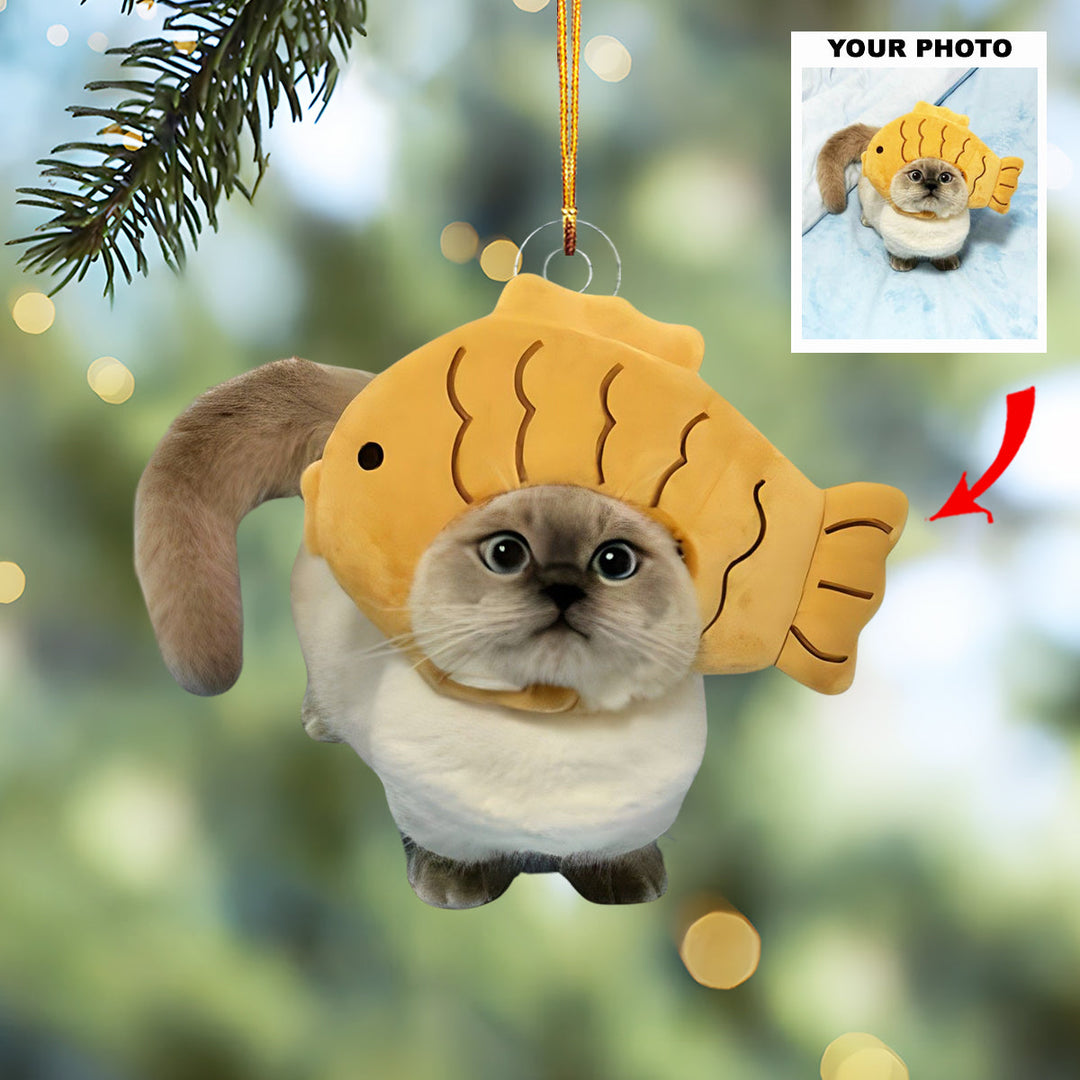 Mystic Meow - Personalized Photo Mica Ornament - Customized Your Photo Ornament - Christmas Gift For Pet Lovers