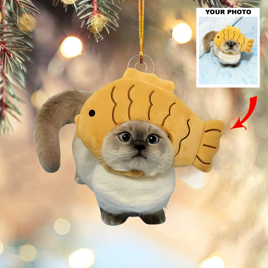 Mystic Meow - Personalized Photo Mica Ornament - Customized Your Photo Ornament - Christmas Gift For Pet Lovers
