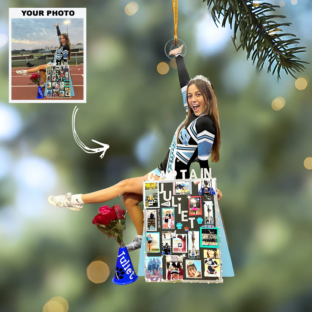 Cheer Magic - Personalized Photo Mica Ornament -  Customized Your Photo Ornament - Christmas Gift For Cheerleaders, Cheer Team, Friends