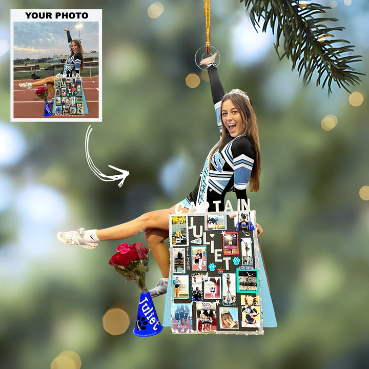 Cheer Magic - Personalized Photo Mica Ornament -  Customized Your Photo Ornament - Christmas Gift For Cheerleaders, Cheer Team, Friends
