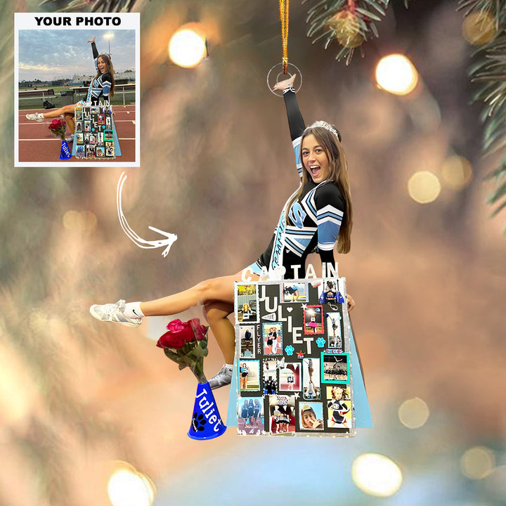 Cheer Magic - Personalized Photo Mica Ornament -  Customized Your Photo Ornament - Christmas Gift For Cheerleaders, Cheer Team, Friends