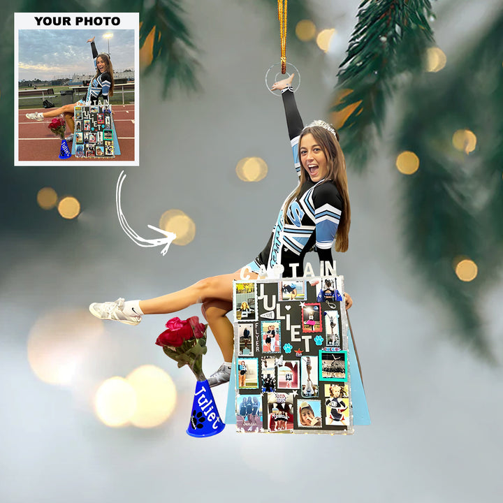 Cheer Magic - Personalized Photo Mica Ornament -  Customized Your Photo Ornament - Christmas Gift For Cheerleaders, Cheer Team, Friends
