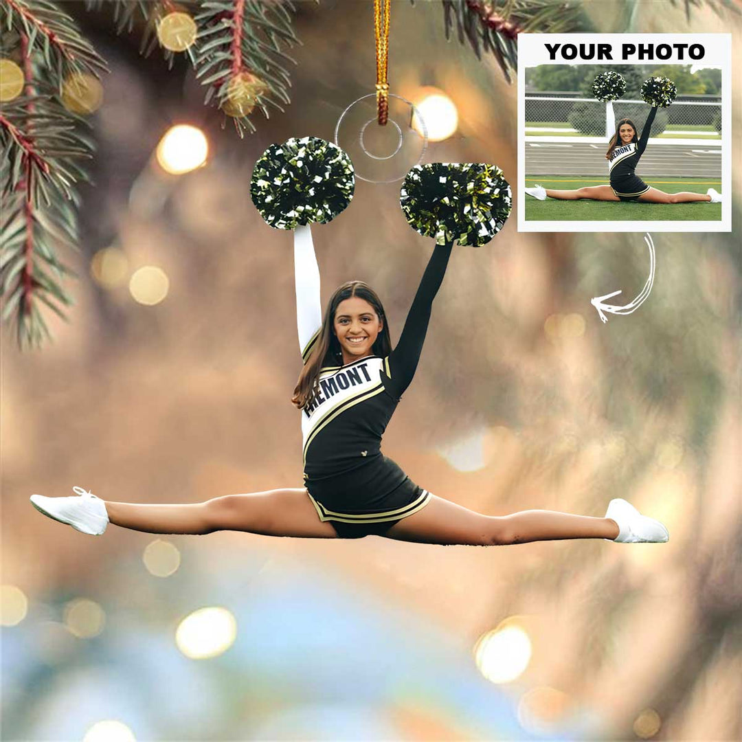 Cheer Pride - Personalized Photo Mica Ornament -  Customized Your Photo Ornament - Christmas Gift For Cheerleaders, Cheer Team, Friends
