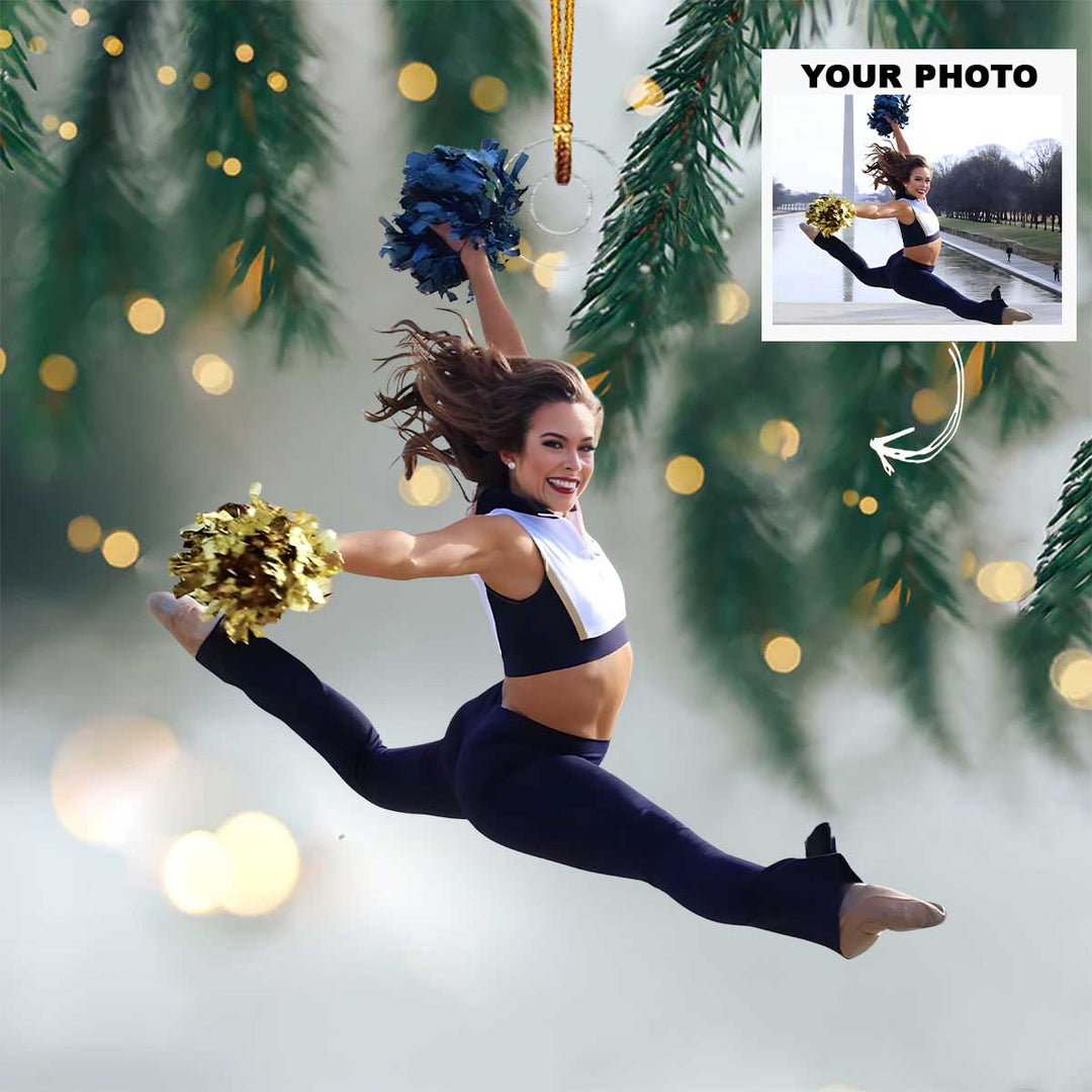 Cheer Spark - Personalized Photo Mica Ornament -  Customized Your Photo Ornament - Christmas Gift For Cheerleaders, Cheer Team, Friends