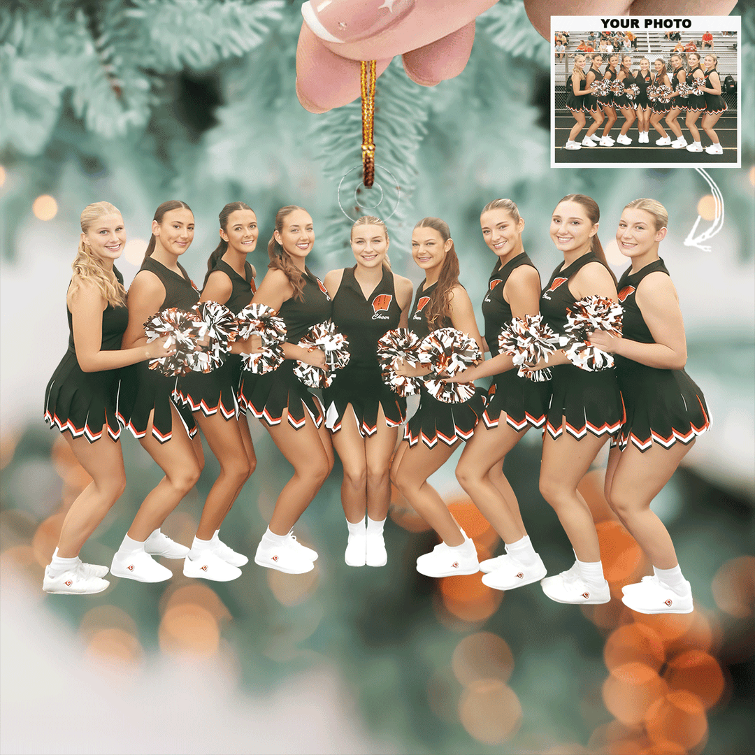 Cheerleading - Personalized Photo Mica Ornament - Christmas Gift For Cheerleader