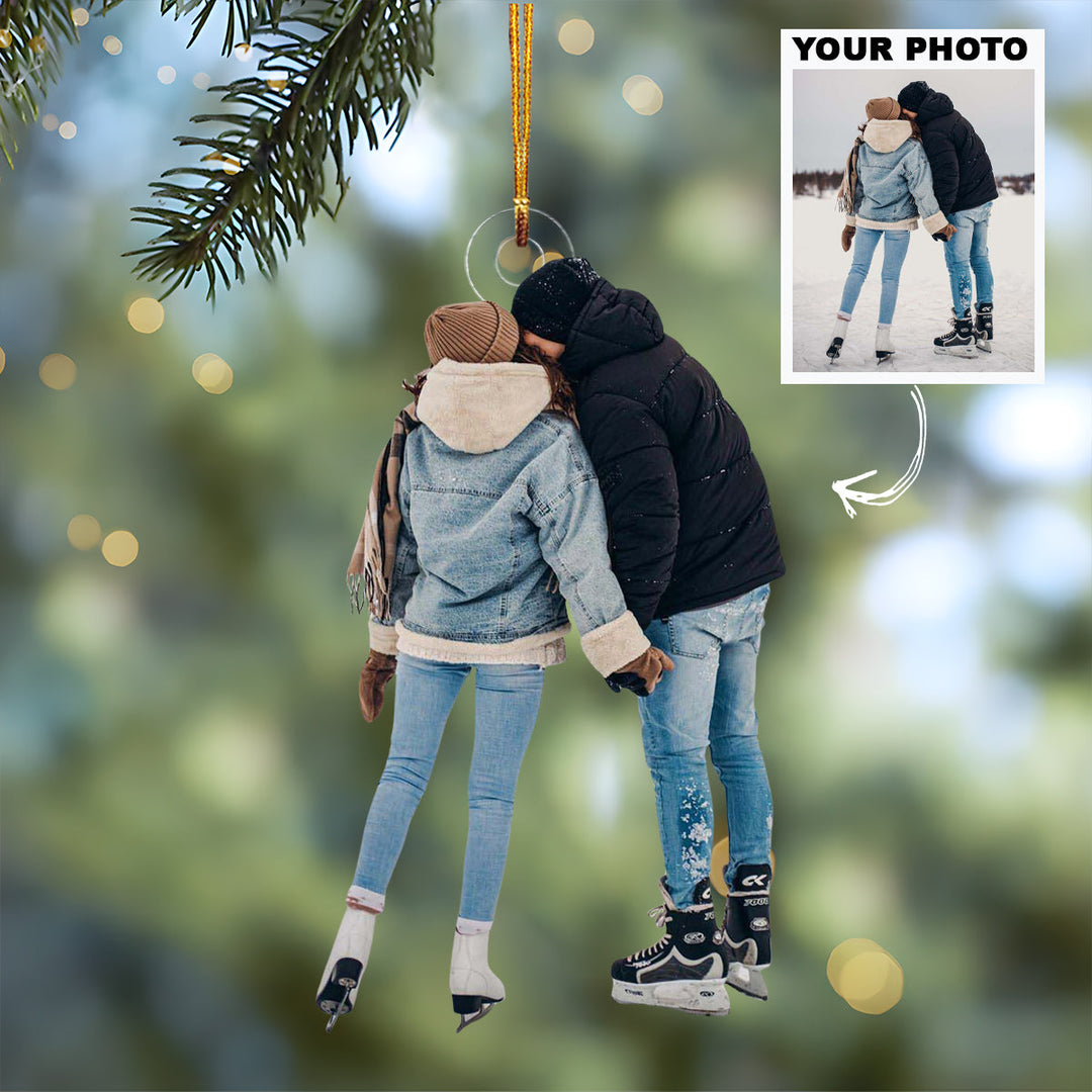 Winter Wonderland Love - Personalized Photo Mica Ornament - Christmas Gift For Friends, Couples, Family Members