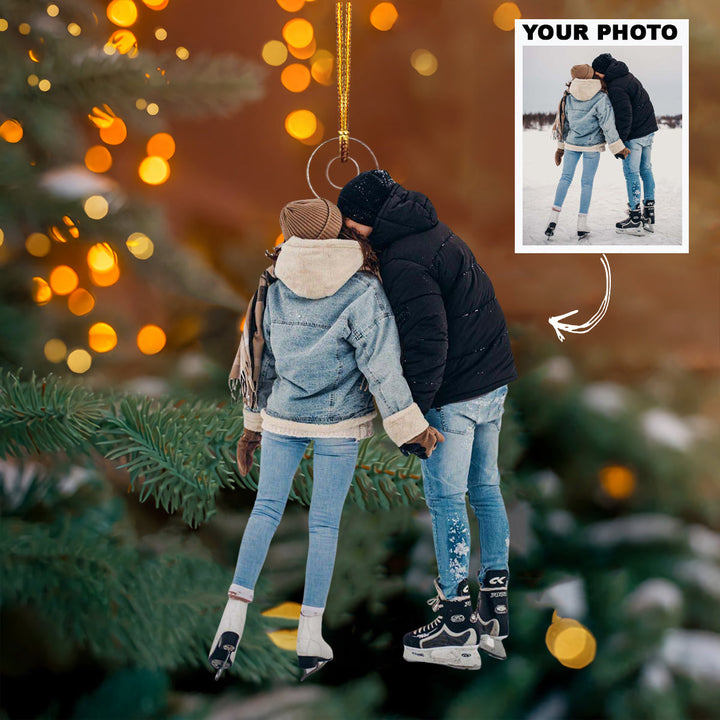 Winter Wonderland Love - Personalized Photo Mica Ornament - Christmas Gift For Friends, Couples, Family Members