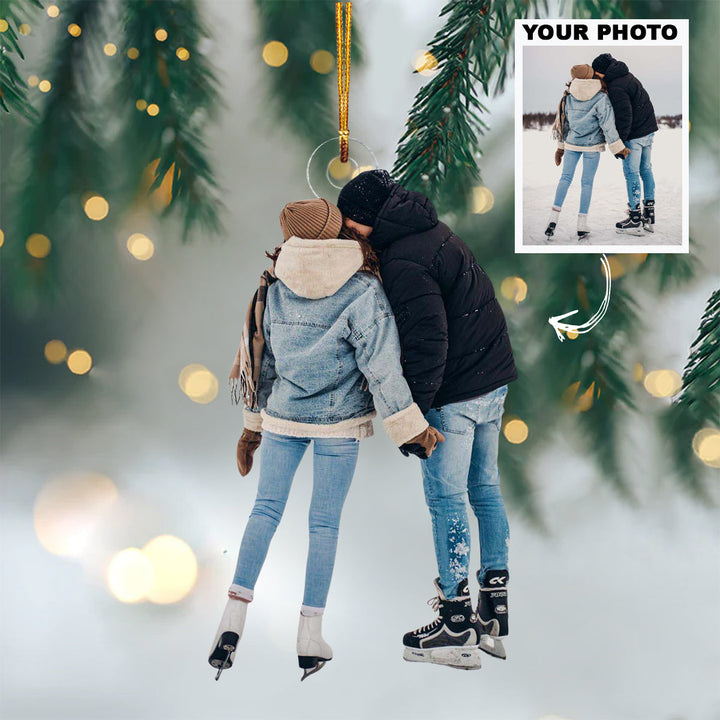 Winter Wonderland Love - Personalized Photo Mica Ornament - Christmas Gift For Friends, Couples, Family Members