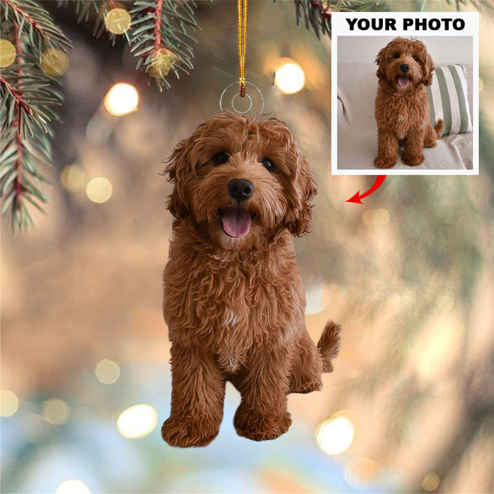 Puppy Love - Personalized Photo Mica Ornament - Christmas Gift For Pet Lovers