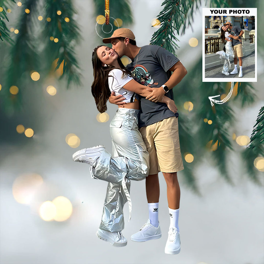 Holiday With You - Personalized Photo Mica Ornament - Christmas Gift For Family Members, Couples