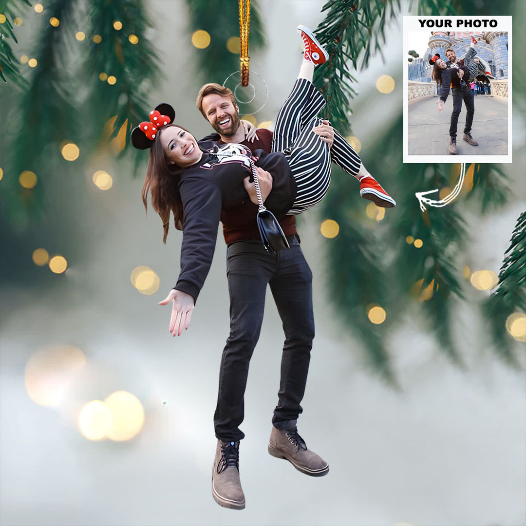 Holiday With You - Personalized Photo Mica Ornament - Christmas Gift For Family Members, Couples