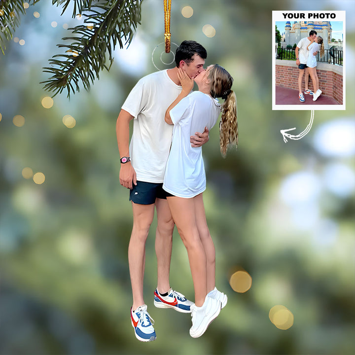 Holiday With You - Personalized Photo Mica Ornament - Christmas Gift For Family Members, Couples