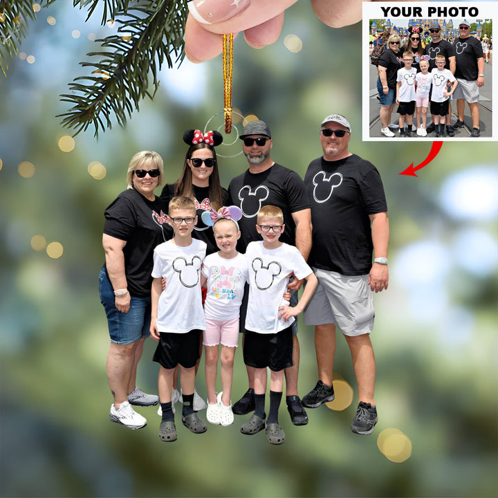 Holiday Cruise Wishes - Personalized Photo Mica Ornament - Christmas Gift For Family Members