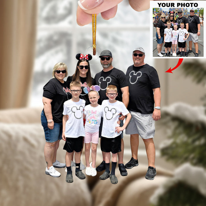 Holiday Cruise Wishes - Personalized Photo Mica Ornament - Christmas Gift For Family Members