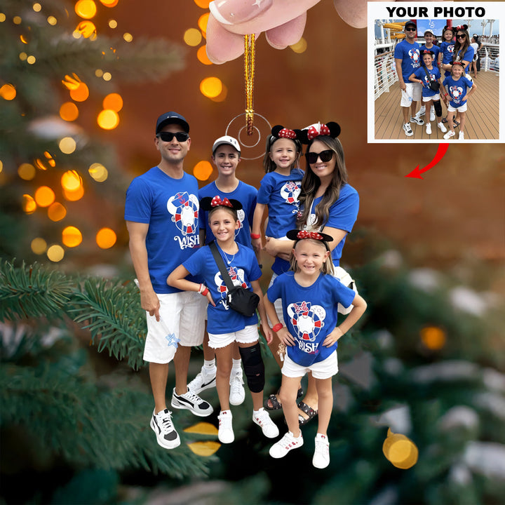 Magical Vacation Memories - Personalized Photo Mica Ornament - Christmas Gift For Family Members