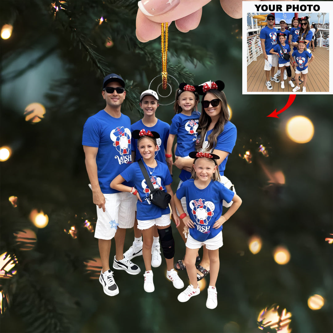 Magical Vacation Memories - Personalized Photo Mica Ornament - Christmas Gift For Family Members