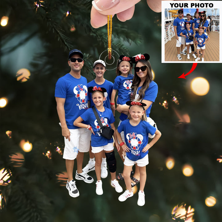 Magical Vacation Memories - Personalized Photo Mica Ornament - Christmas Gift For Family Members