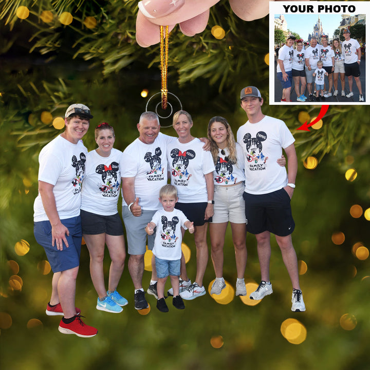 Sweet Holiday Moments - Personalized Photo Mica Ornament - Christmas Gift For Family Members