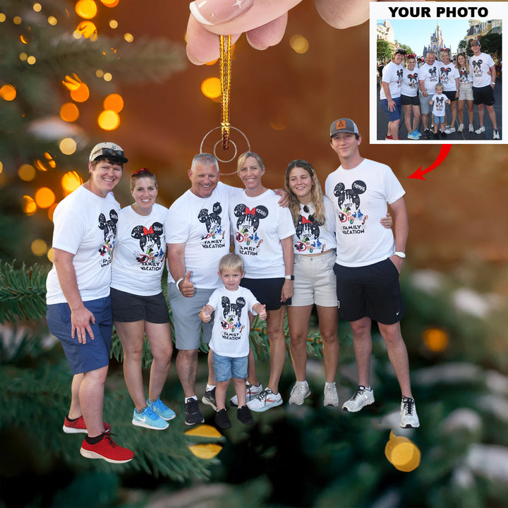 Sweet Holiday Moments - Personalized Photo Mica Ornament - Christmas Gift For Family Members