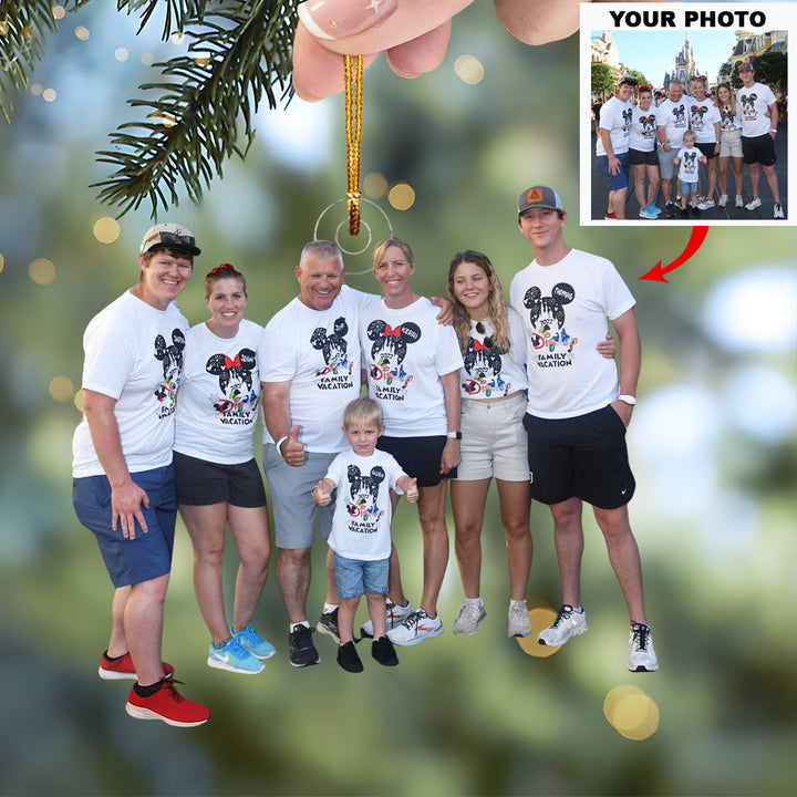 Sweet Holiday Moments - Personalized Photo Mica Ornament - Christmas Gift For Family Members