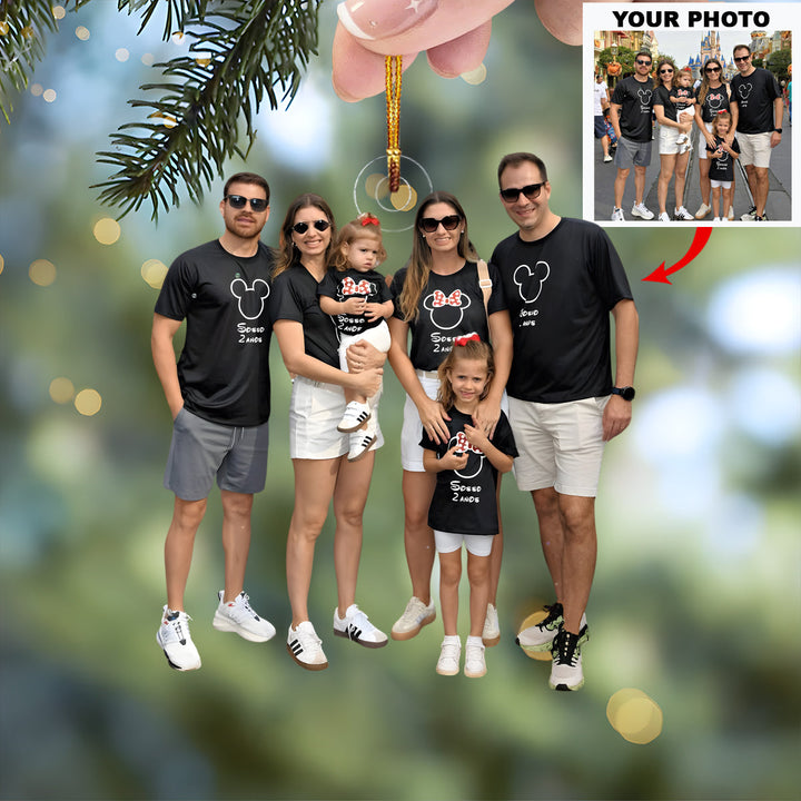 Vacation Kingdom Crew - Personalized Photo Mica Ornament - Christmas Gift For Family Members