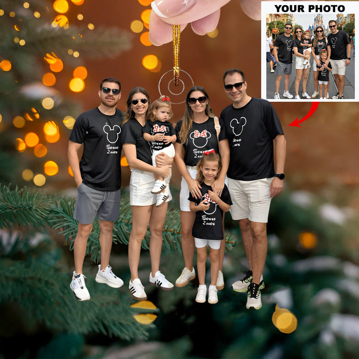 Vacation Kingdom Crew - Personalized Photo Mica Ornament - Christmas Gift For Family Members
