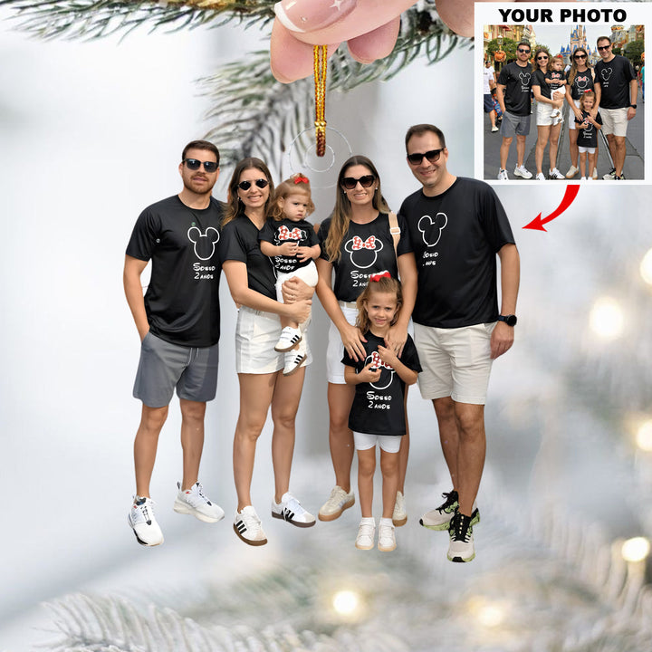 Vacation Kingdom Crew - Personalized Photo Mica Ornament - Christmas Gift For Family Members