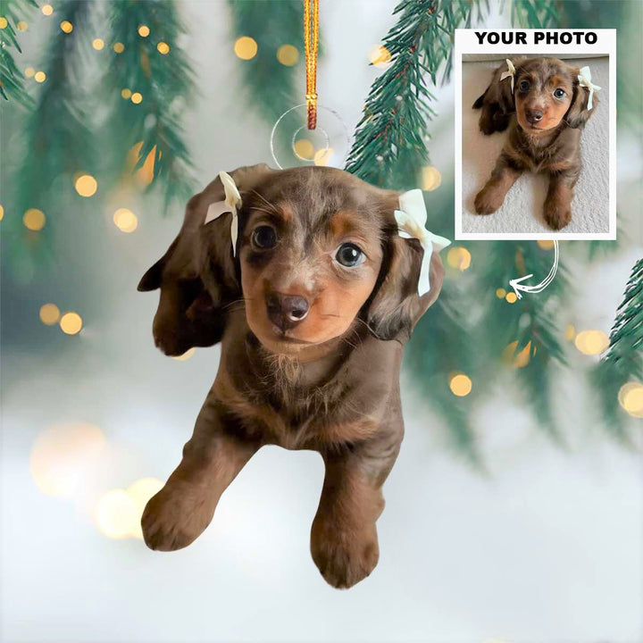 Pawfect Joy - Personalized Photo Mica Ornament - Christmas Gift For Dog Lover, Dog Mom, Dog Dad