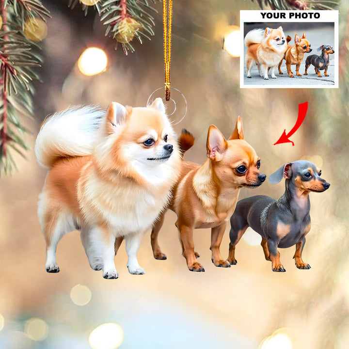 Alpha Pup - Personalized Photo Mica Ornament - Customized Your Photo Ornament - Christmas Gift For Pet Lovers
