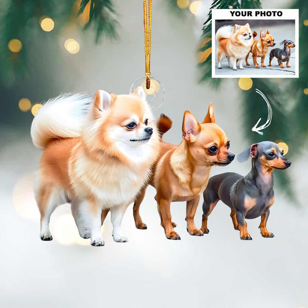 Alpha Pup - Personalized Photo Mica Ornament - Customized Your Photo Ornament - Christmas Gift For Pet Lovers
