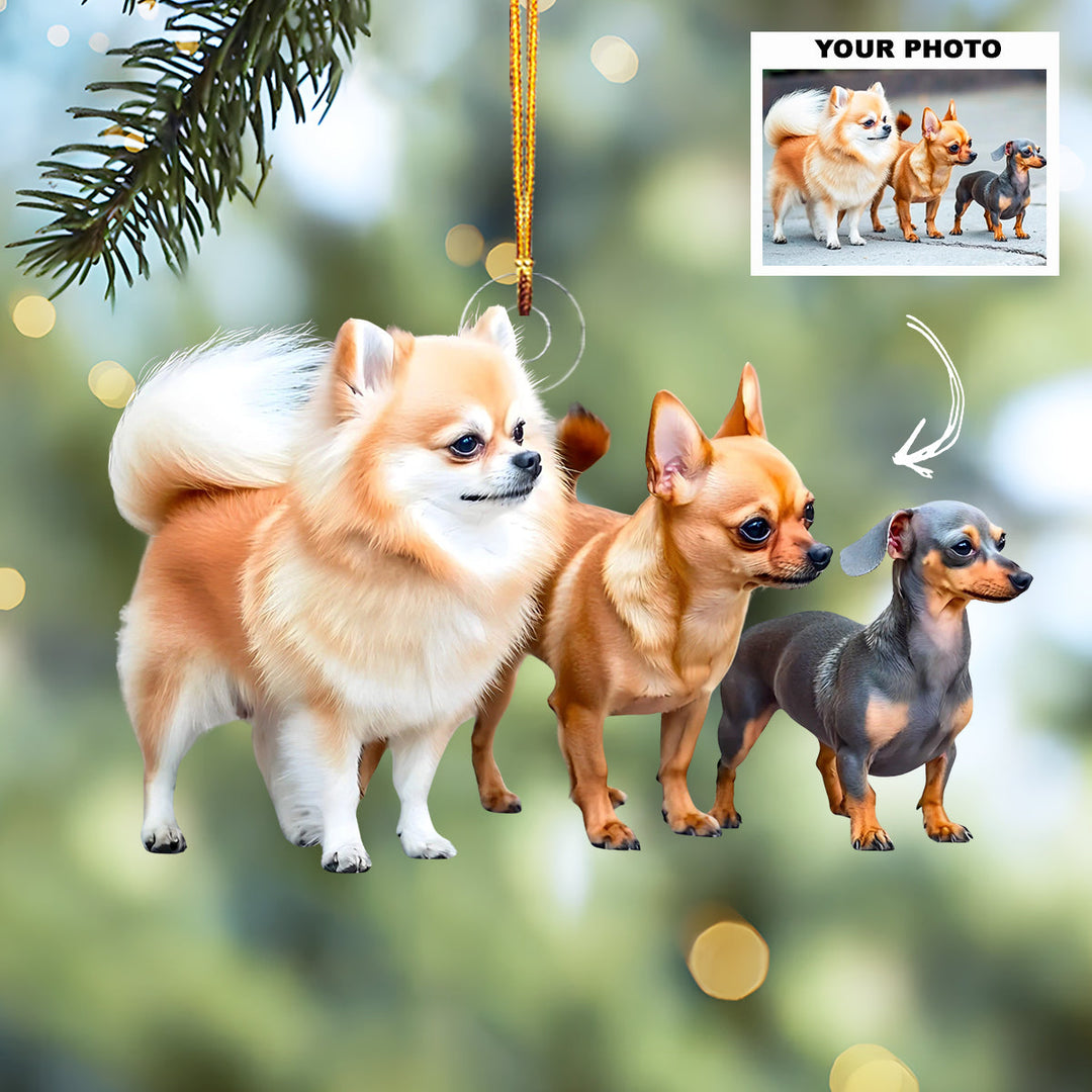 Alpha Pup - Personalized Photo Mica Ornament - Customized Your Photo Ornament - Christmas Gift For Pet Lovers